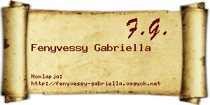 Fenyvessy Gabriella névjegykártya